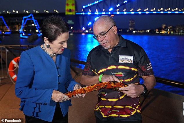 Ms Moore was a leading supporter of the Indigenous Voice to Parliament and gave a telling hint that the evening would be highly political earlier in the evening