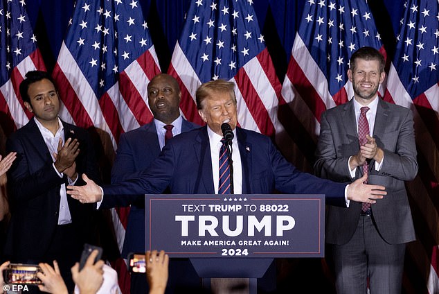 Donald Trump signaled Tuesday night that he was turning his attention to the general election, along with President Joe Biden, after clinching victory in New Hampshire