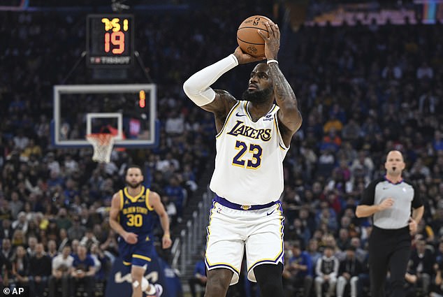 James is currently averaging 24.9 points, 7.7 assists and 7.5 rebounds for the 24-25 Lakers