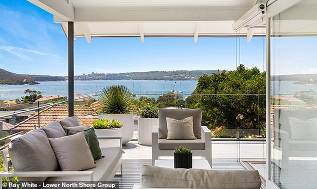 Located in Mosman, 8km from the CBD, the harbor pad features five bedrooms and two bathrooms and is just blocks from the prestigious Balmoral Beach