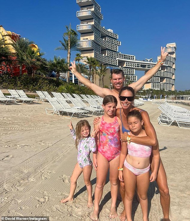 Warner took the opportunity to take his family along on his sporting adventure and recently posted plenty of photos on Instagram