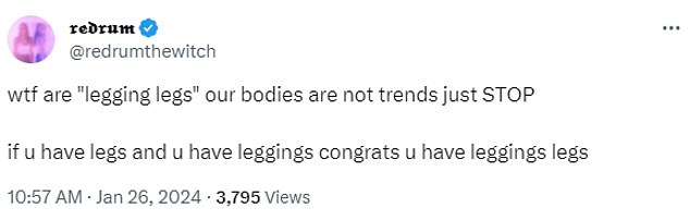 1706779699 27 TikTok users SLAM disgusting and toxic legging legs trend that