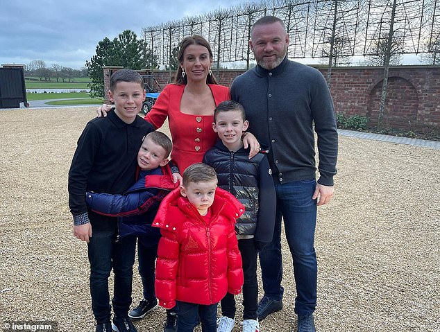 It is unclear whether Coleen and Wayne are away with their four children Kai, 14, Klay, 10, Kit, eight, and Cass, five, but the couple are said to be planning a documentary about their family life.