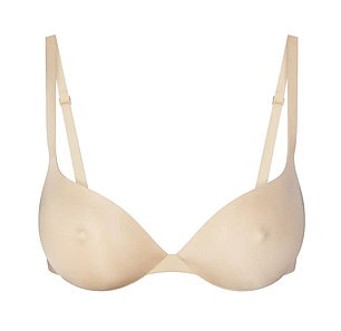 The SKIMS £64 Ultimate Bra was available in six skin tones including Sand (pictured)