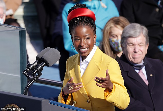 Youth Poet Laureate Amanda Gorman speaks at the inauguration of US President Joe Biden on the West Front of the US Capitol on January 20, 2021