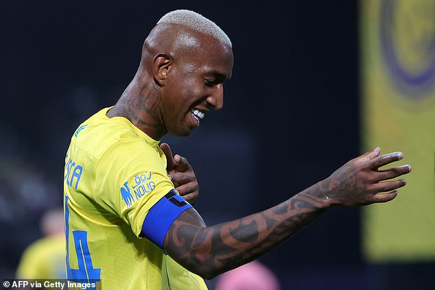 Brazilian midfielder Talisca was also on the scoresheet during the first half in Riyadh