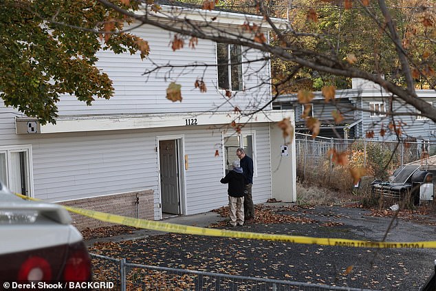 Kohberger denies the murders, but has not yet made a public statement.  The Moscow house where the murders took place is pictured above before it was demolished