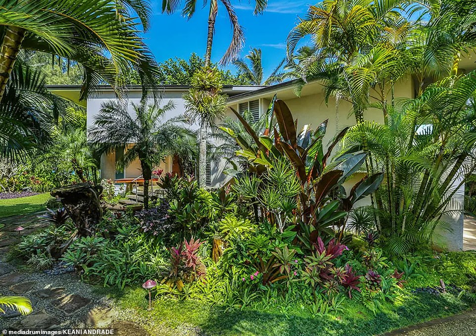 The abode sits on half an acre on Kauai's north shore, putting it just a few steps from beautiful Anini Beach, home to the largest coral reef of all the Hawaiian islands.