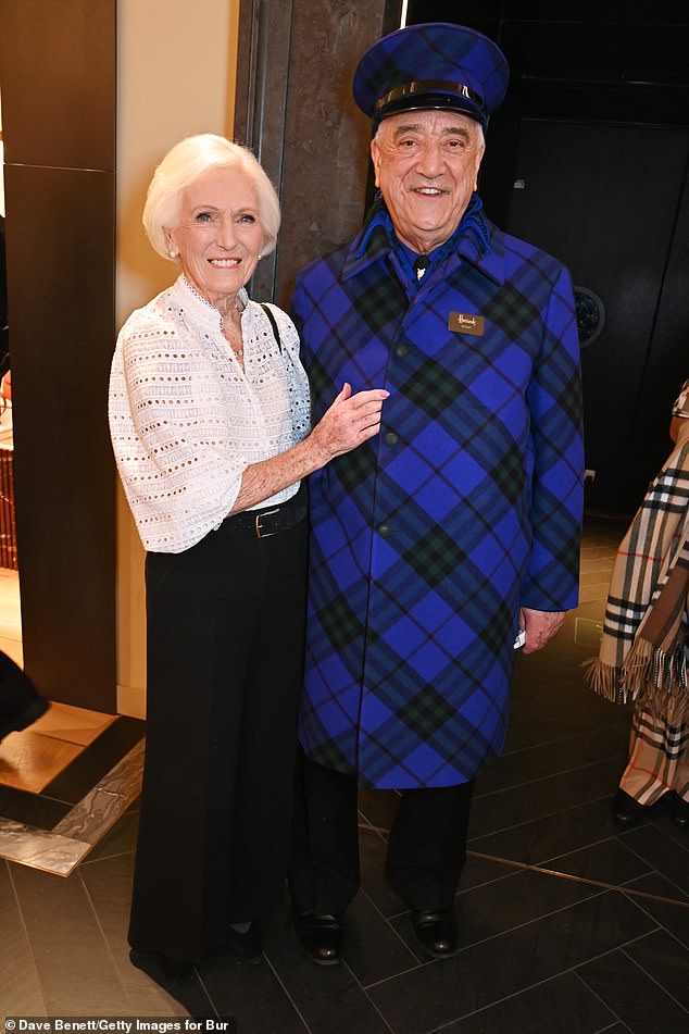 Elsewhere, Mary Berry was seen as the event when she stopped for a photo with a doorman