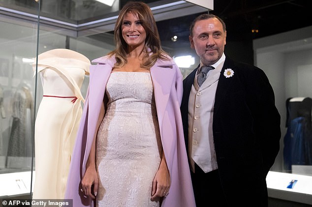 Pierre designed Melania Trump's inaugural dress and was also her stylist