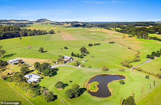 The case was heard at Moss Vale Local Court, near his family's sprawling nine-bedroom, 67-hectare farm at Berry in the NSW Southern Highlands (pictured)