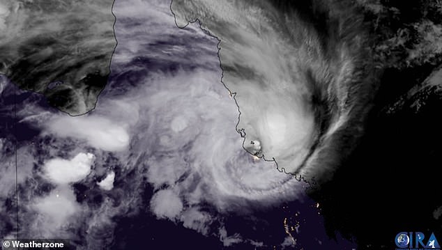 Meteorologists say the chances of another tropical cyclone making landfall on the Queensland coast next Tuesday have increased (photo, Cyclone Kirrily)