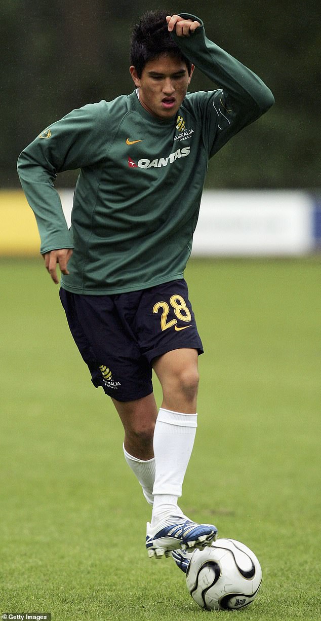 As a teenager, Kaz Patafta captained the Joeys and was on the books of Benfica in Portugal (photo, in 2006)