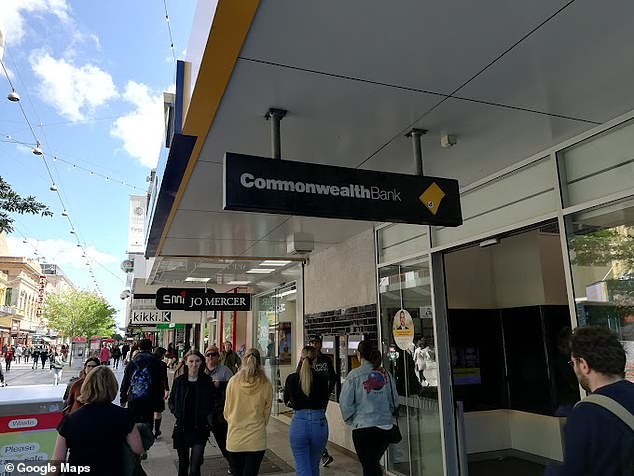 Customer demand at the Rundle Street Mall branch (pictured) had fallen by 47 per cent over the past five years, with this branch located near other existing branches including King William and Gouger streets in the city center Adelaide.