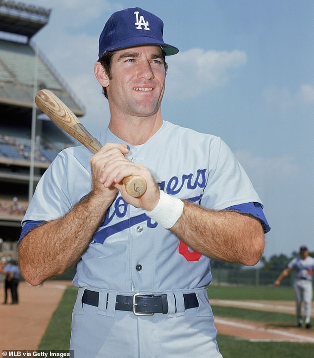 Steve Garvey #6 of the Los Angeles Dodgers poses for a portrait.  Garvey played for the Dodgers from 1969 to 1982