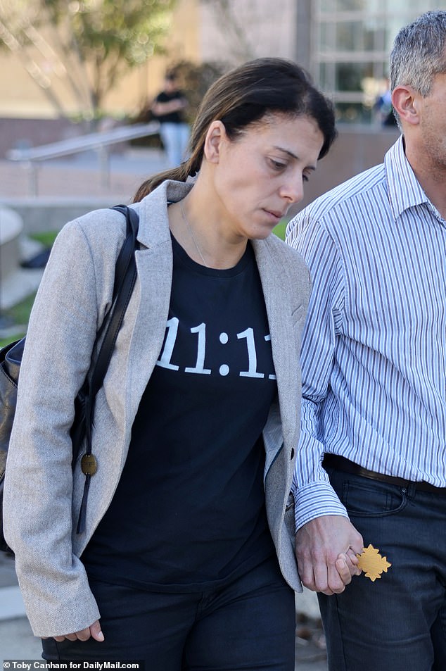 Nancy Iskander, Jacob and Mark's mother, is seen at the Van Nuys courthouse