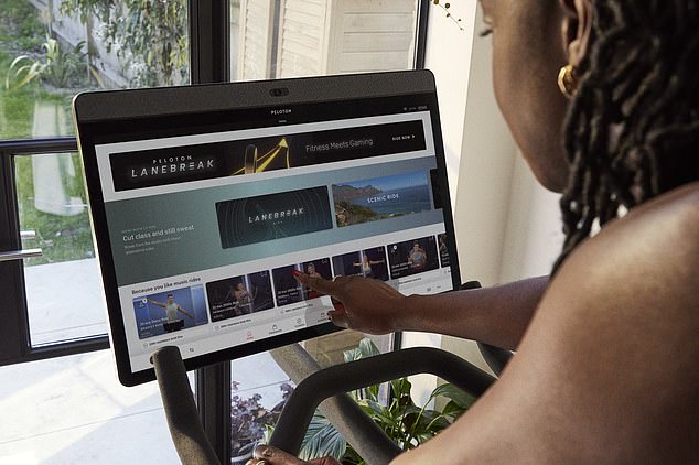 Peloton users pay $40 per month to access online classes broadcast on screens attached to the bikes