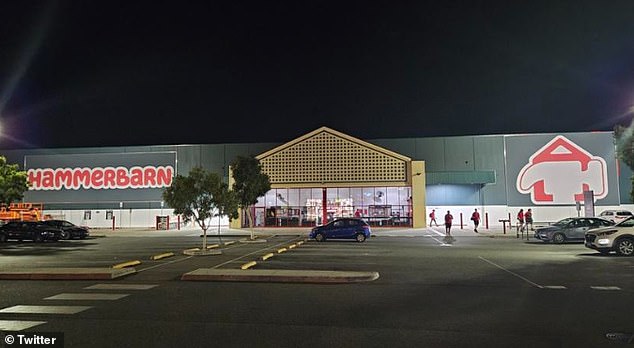 A 'Hammerbarn' store in Cannington, WA, made to resemble the store from the show