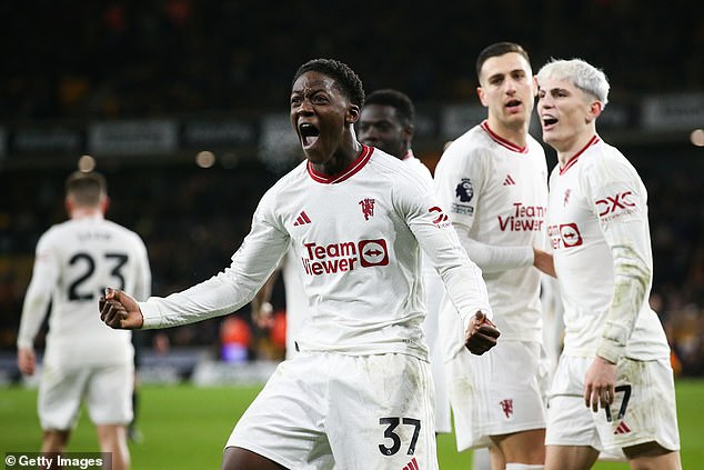 It was the teenager's first ever goal in the Premier League after scoring in the FA Cup last weekend