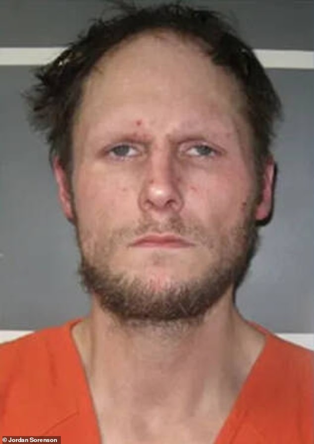 The state separated the child from his biological mother and placed him with 37-year-old Jordan Sorensen (above) – a prolific criminal with no stable home address.