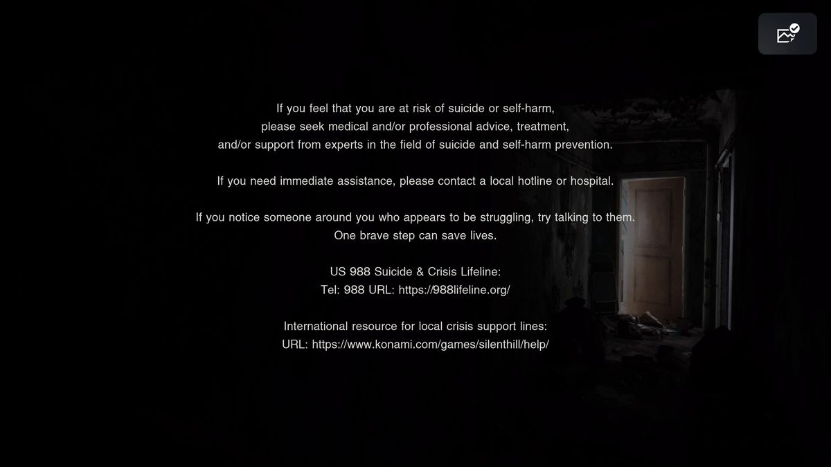 The content warning which says: “If you think you are at risk of suicide or self-harm, please seek medical and/or professional advice, treatment and/or support from experts in suicide and self-harm prevention.  If you need immediate assistance, please contact a local hotline or hospital.  If you notice that someone around you seems to be having a hard time, try talking to him or her.  One courageous step can save lives.  It then lists the suicide and crisis lifeline and a website with resources.”