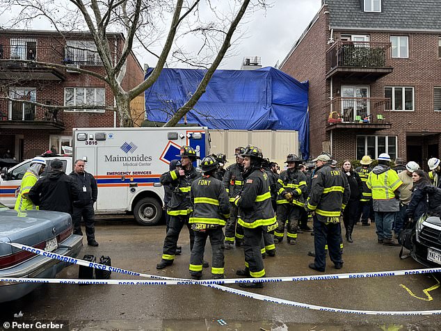 Authorities said the construction worker was on the first floor of the building before it suddenly gave way and collapsed