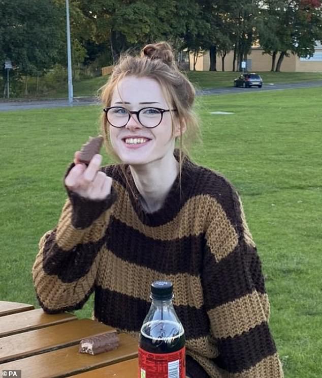 Brianna Ghey (pictured) was stabbed 28 times with a hunting knife in a park near Warrington, Cheshire, on February 11 last year