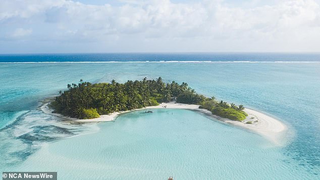 The striking beach on Pulu Belan Island.  Image: Jaxon Roberts/supplied