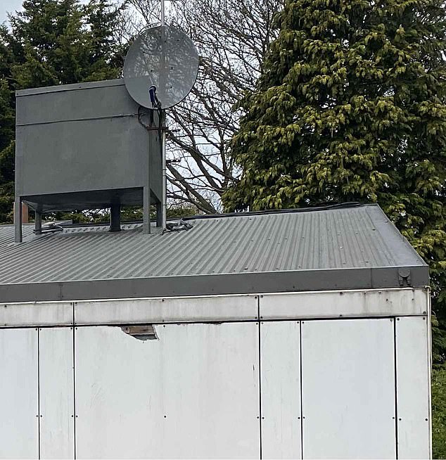 Yioda, 62, plans to restore the property to what her architect describes as a 'habitable' condition, and is attempting to remove a water tank from the roof