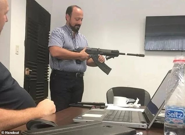 Authorities in Paraguay and Brazil accused Diego Dirísio (pictured) of using his Paraguayan company, International Auto Supply, to buy $242 million worth of weapons and ammunition from companies in the Czech Republic, Croatia, Slovenia and Turkey