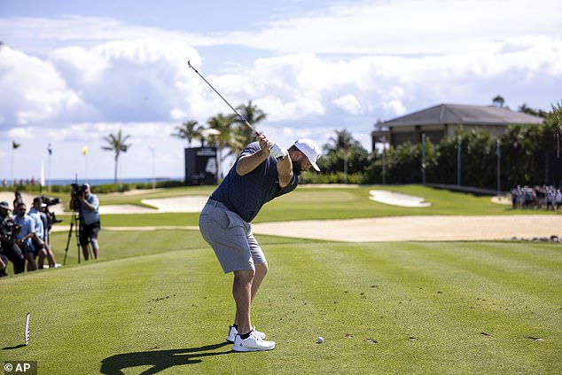 Rahm opened his LIV career with a birdie before shooting four more on the front nine