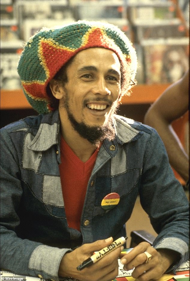 Marley died after a battle with cancer in 1981. A new biopic about the musician's life - One Love - will be released on February 14;  pictured 1979