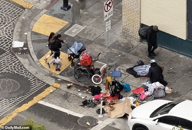 The famous thoroughfare runs for over a kilometer along the city's embattled centre, where open-air drug use is rife