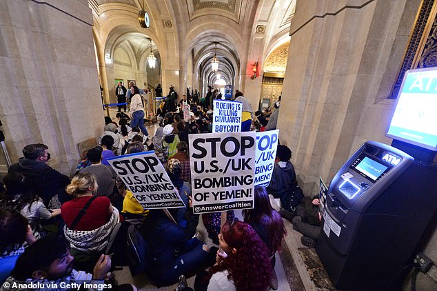 And some protesters expressed anger at the broader threat to peace in the Middle East