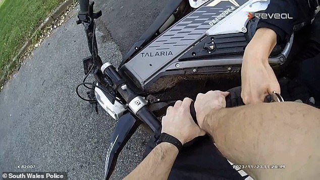 The teenager showed off his bicycle for officers, but was later placed in handcuffs after it was discovered he was carrying 38 wraps of crack cocaine and heroin.