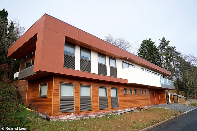 The large house on Bramble Ridge in Bridgnorth, Shopshire, has raised eyebrows among locals for its unique modern design