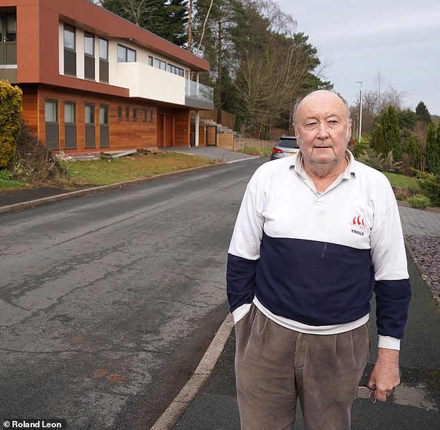 Mr Jackson (pictured), 69, who lives across the road, said: 'I still get sad every time I see it'