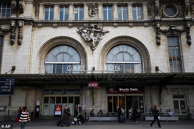 A general view outside the Gare de Lyon train station in Paris