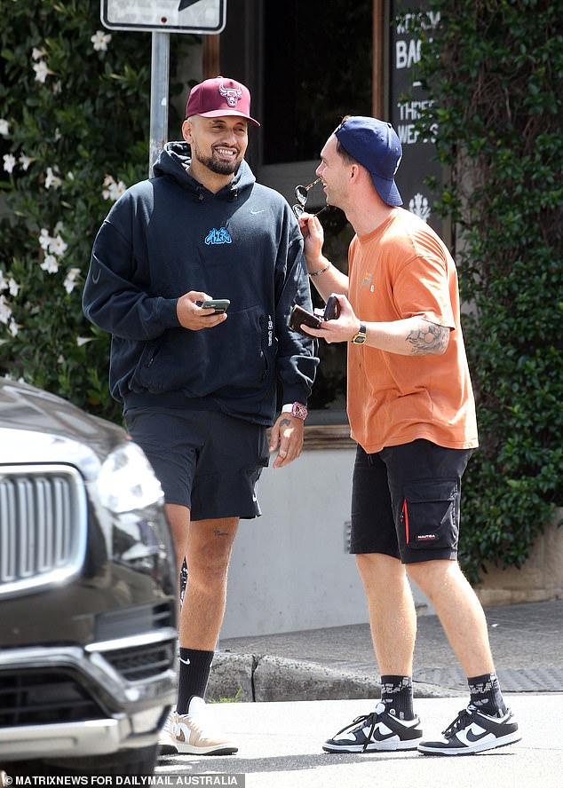 The 28-year-old tennis champion had enjoyed an Italian meal at Totti's in Rozelle in Sydney