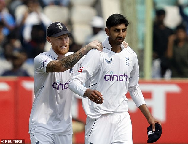 Shoaib Bashir would end the innings after dismissing Mukesh Kumar to take his third wicket of the match