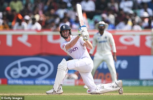 Axar Patel pulled the England opener past the wicket before Crawley cut a shot to Shreyas Iyer, who took the hit at backward point