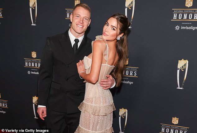 Christian McCaffrey and Olivia Culpo, seen during the NFL Honors, have been together since 2019