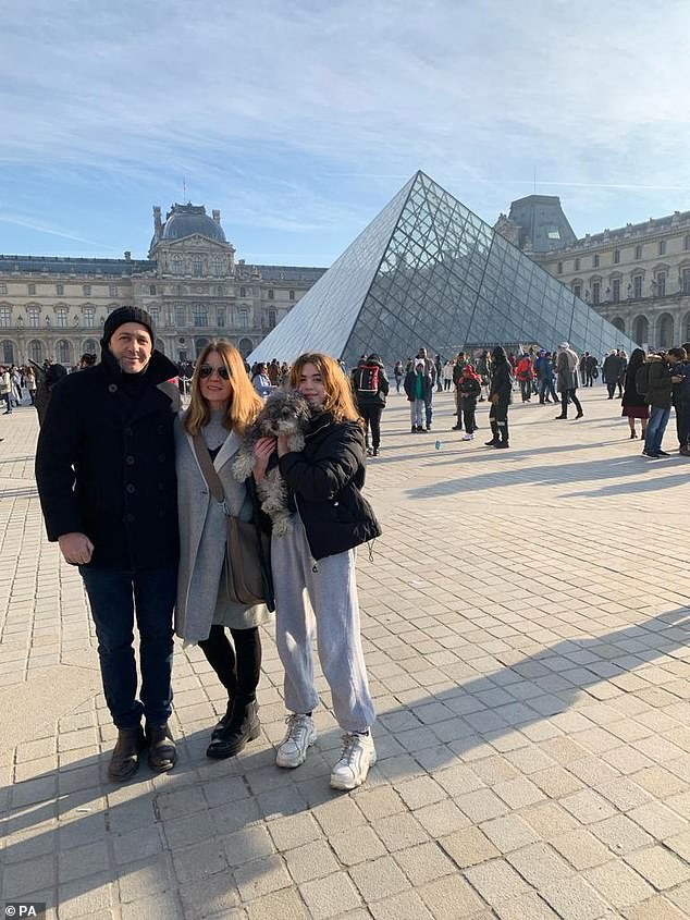 Mariano, Marisa and Mia on holiday in Paris.  Mariano says his wife couldn't bear to go back upstairs to their home after finding Mia's body