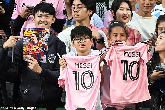 The stadium was flooded with Messi jerseys and fans of the World Cup winner on Saturday