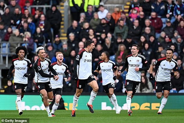 The visitors took an early lead after Joao Palhinha (centre) headed in a brilliant header