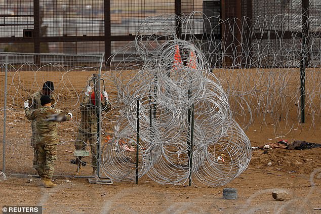 Texas has continued to fortify its border with razor wire despite last week's Supreme Court decision to allow federal agents to remove it