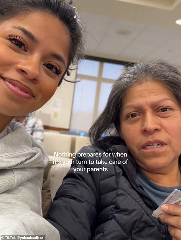 Yolanda's mother (pictured with the content creator) who told her about the touching stories behind the baby jewelry she received as a newborn