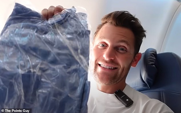 When the flight was underway, Nicky was given a blanket 'that was soft and warm'