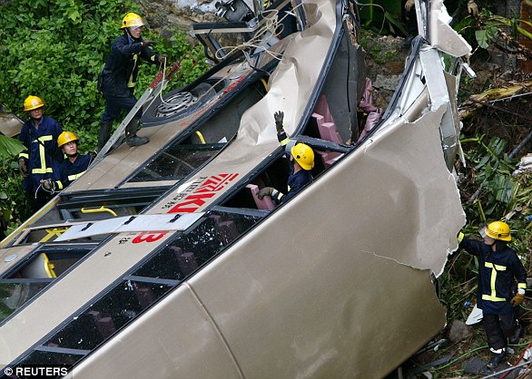 There are more than 200,000 road deaths in China every year and driving fatigue is the main cause, according to figures from the WHO and Chinese media (file photo)