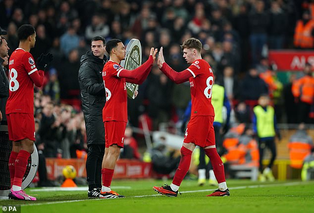 Fans had debated whether Trent Alexander-Arnold or Bradley should start against Arsenal